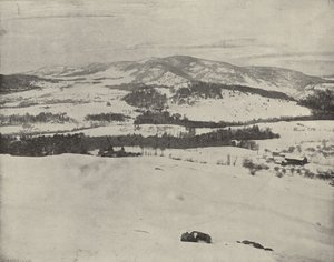 Groene Bergen van Vermont (zwart-wit foto) door American Photographer (after)