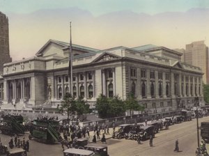 New York: Openbare Bibliotheek, Fifth Avenue en West 42nd Street door American Photographer (after)