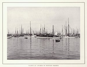 Newport, Rhode Island: Jachten voor Anker in Newport Haven