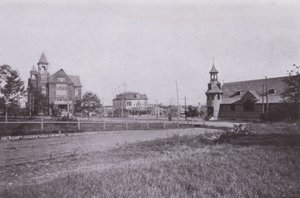 Old Orchard Beach, Maine: Stadhuis en Openbare Bibliotheek; Postkantoor; St Margaret