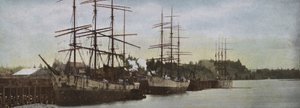 Oregon: Zeilschepen voor anker in de haven van Portland door American Photographer (after)