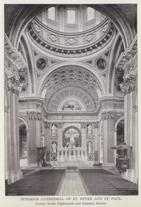Philadelphia: Interieur kathedraal van St. Peter en St. Paul, hoek North Eighteenth en Summer Streets door American Photographer (after)