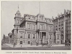 Philadelphia: Union League Club, South Broad, van Sansom tot Moravian Street