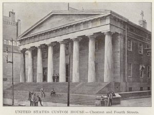 Philadelphia: United States Custom House, Chestnut en Fourth Streets door American Photographer (after)