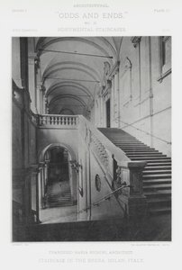 Trap in de Brera, Milaan, Italië