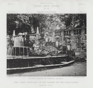 De "Zwanenfontein," in de tuin van de Villa Lante, Bagnaia, Italië door American Photographer (after)