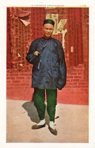 Een Chinese professor (gekleurde foto) door American Photographer