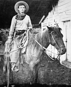 Amerikaanse cowboy in Kansas, c.1880 door American Photographer