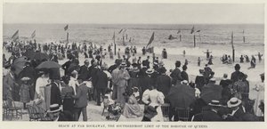 Strand bij Far Rockaway, de zuidelijkste grens van het district Queens