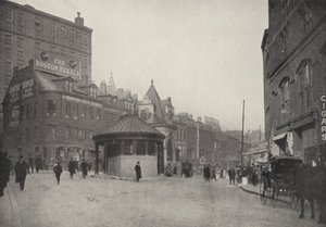 Boston: Scollay Square en ingang tunnel East Boston (z/w foto)