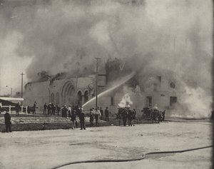 Brand van het koelhuis door American Photographer