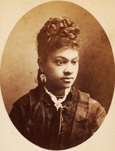 Carte de visite van jonge Afro-Amerikaanse vrouw, ca. 1870