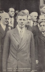 Charles Lindbergh, Amerikaanse vliegenier die de eerste trans-Atlantische solovlucht maakte door American Photographer