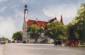 Chicago: Duits gebouw, Jackson Park (kleurenfoto)
