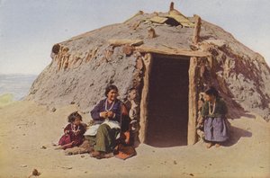 Elle of Ganado, Indian Building, Albuquerque, beroemdste weefster onder de Navajo