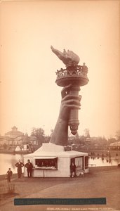 Hand en fakkel van het Vrijheidsbeeld, ca. 1876