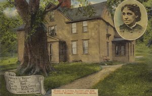 Huis van Louisa M Alcott en haar Little Women, Concord, Massachusetts, VS (kleurenfoto)