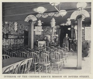 Interieur van de Chinese reddingsmissie op Doyers Street