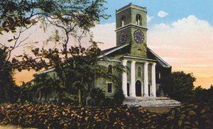 Kawaihao-kerk, Honolulu (kleurenfoto)
