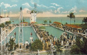 Miami, Florida, ca 1925: Miami Beach Casino Zwembad (kleurenfoto) door American Photographer