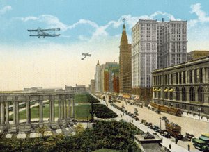 Michigan Boulevard en Grant Park, kijkend naar het Zuiden door American Photographer