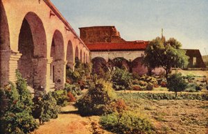 Missie San Juan Capistrano bij San Diego (kleurenfoto)