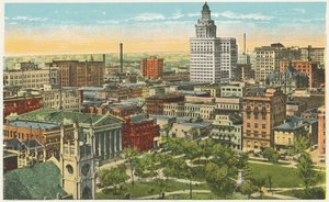 New Orleans: Uitzicht op het hart van New Orleans (kleurenfoto)