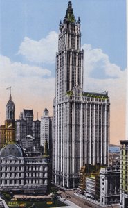 New York: Woolworth Building (kleurenfoto) door American Photographer