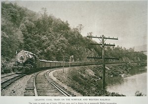Norfolk & Western Railway, ca. 1925 (zw/w foto) door American Photographer