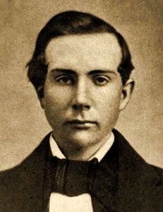 Portret van John D. Rockefeller op 18-jarige leeftijd, 1857