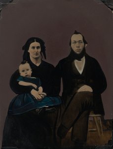 Portret van een gezin,jaren 1860 (foto)
