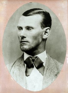 Portret van de crimineel Jesse James (1847-1882) kort voor zijn dood. Fotografie 1882. door American Photographer