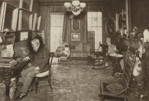 R H Stoddard, zijn huis in New York (z/w foto) door American Photographer