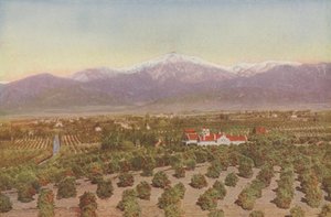 Redlands, Californië, Uitzicht vanaf Smiley Heights (ingekleurde foto) door American Photographer