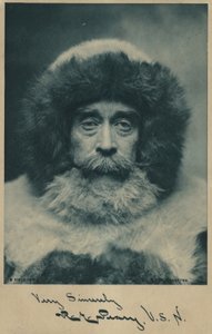 Robert Peary (1856-1920), Amerikaanse poolreiziger (z/w foto)