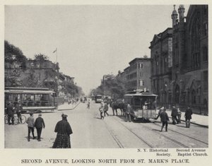 Tweede Avenue, kijkend naar het Noorden vanaf St Mark
