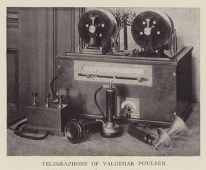 Telegrafeer van Valdemar Poulsen (z/w foto) door American Photographer