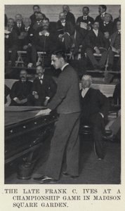De overleden Frank C Ives bij een kampioenschapswedstrijd in Madison Square Garden