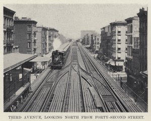 Derde Avenue, kijkend naar het Noorden vanaf Forty-Second Street door American Photographer