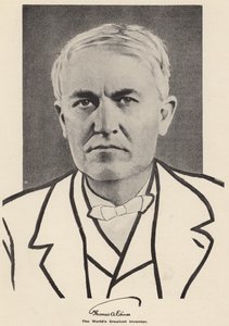 Thomas Edison (z/w foto) door American Photographer