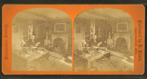 Uitzicht op Amos Alcott in zijn studeerkamer door American Photographer