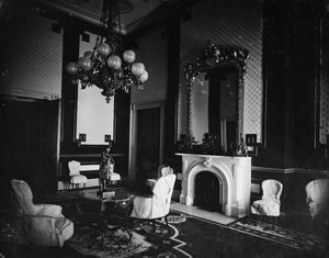 Witte Huis interieur, Oude Groene Kamer, Studiekamer van de President door American Photographer
