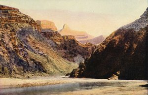 Zoroaster vanaf de rivier, Grand Canyon Naitonal Park (kleurenfoto)