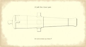 32-ponder kustkanonloop, uit het officiële U.S. Army