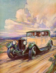 Een Roadster uit de Jaren 1920 die over een Zandweg Raast door American School