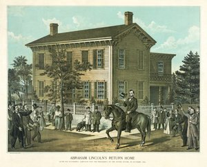 Abraham Lincolns Thuiskomst, ca. 1860