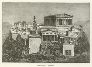 Akropolis van Athene door American School