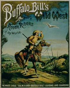 Advertentie voor Buffalo Bills Wild West en Congress of Rough Riders of the World