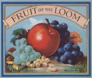 Advertentie voor Fruit of the Loom kleding door American School