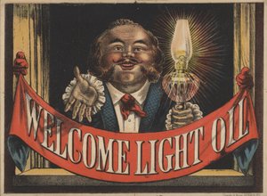 Advertentie voor Welcome Light Oil door American School